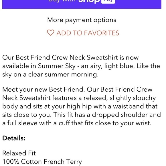 Brunette the label best friends sweatshirt in summer sky light blue - Picture 4 of 8